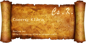 Cserny Klára névjegykártya